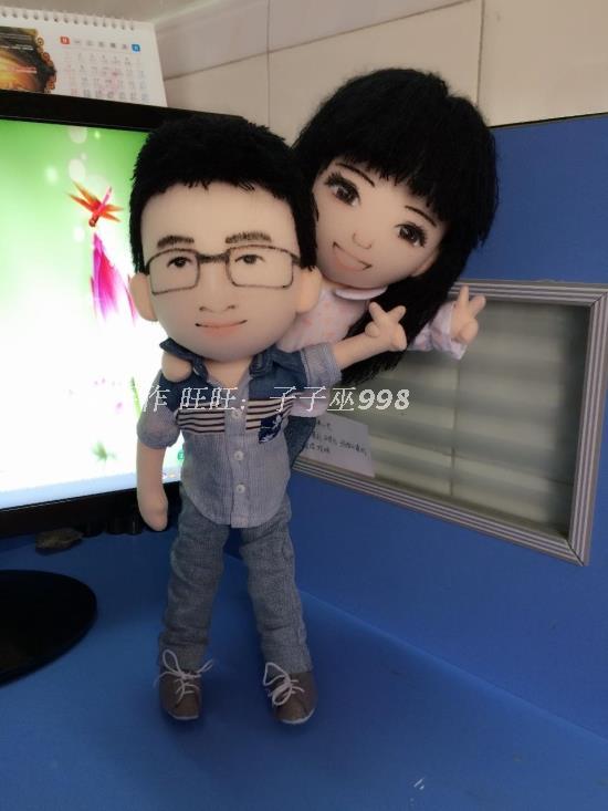 Photo Making Live Doll Buttle Buttle Button Q - Edition Couple Wedding Couple Gift Birthday