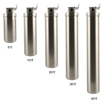 10 inch food grade full stainless steel filter 1 inch 4 points 6 Sub-pipe water purifier resistant to high pressure high temperature large flow