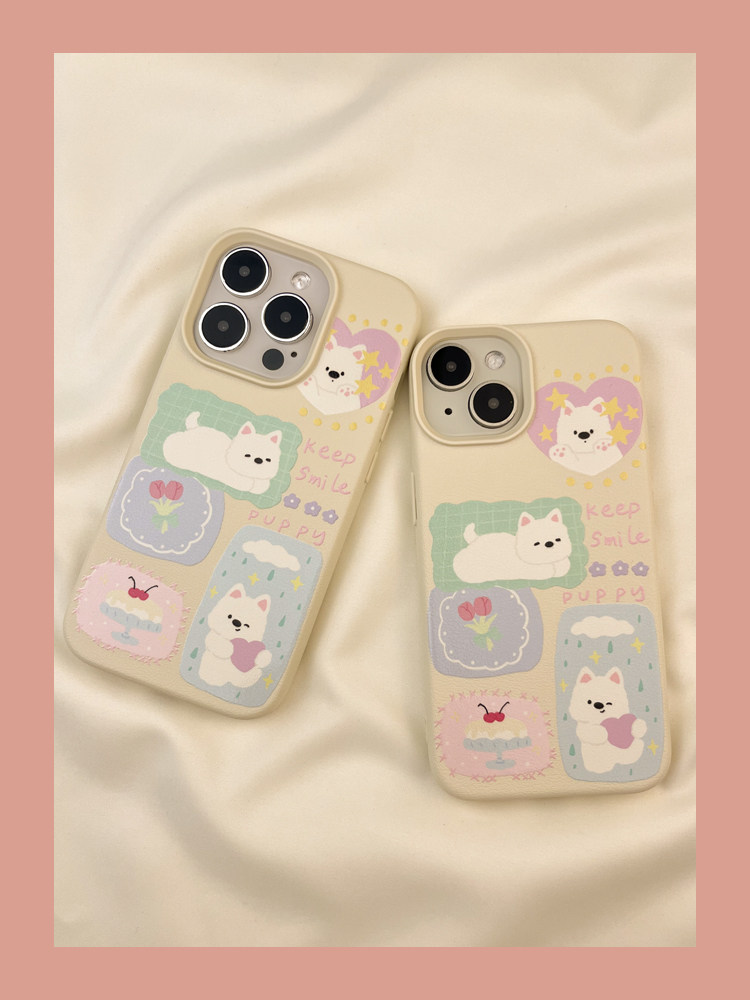 Ins Little Fresh Dog Geeignet für iPhone iPhone 13 ProMax Neu 15 Anti Drop 12 Damen Nische Silikon 14 Pro Cartoon_voghion.com