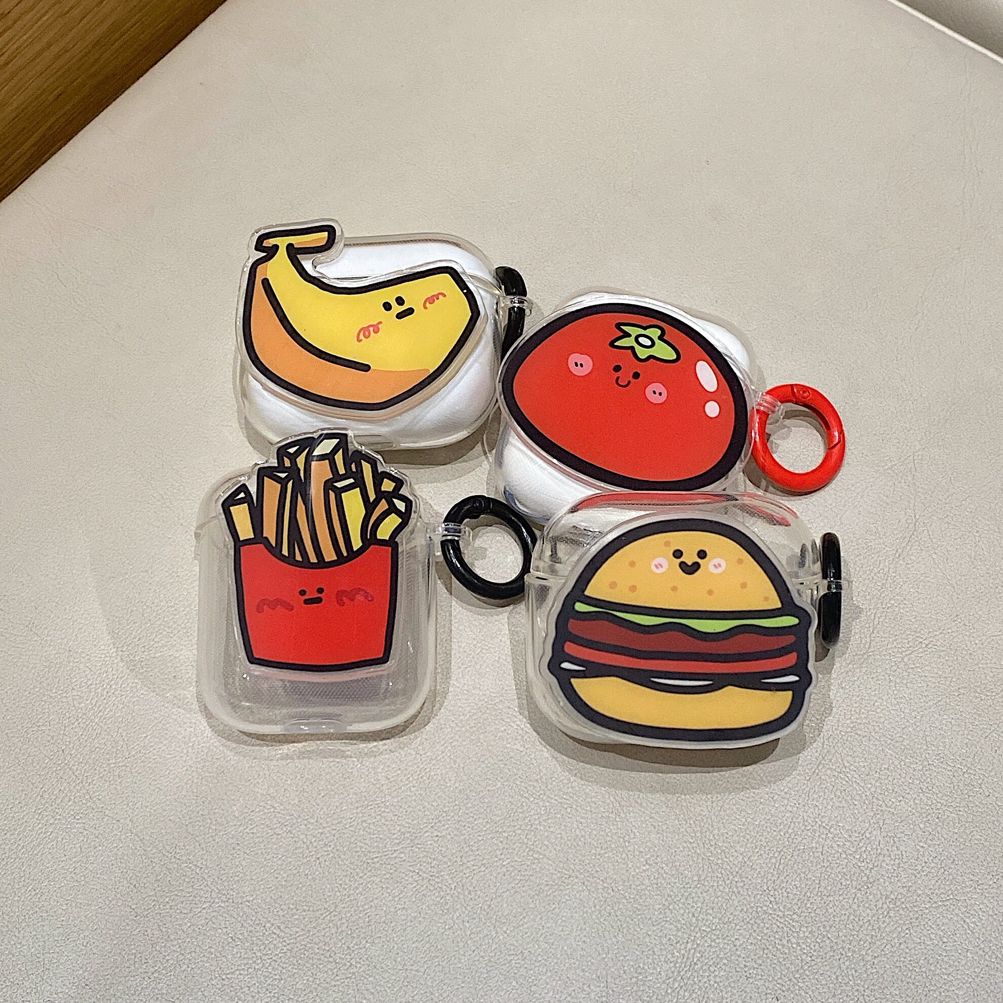 Burger friet 3 beschermhoes airpods oordopjes tweede generatie draadloos Bluetooth derde generatie Pods1 geschikt voor_voghion.com