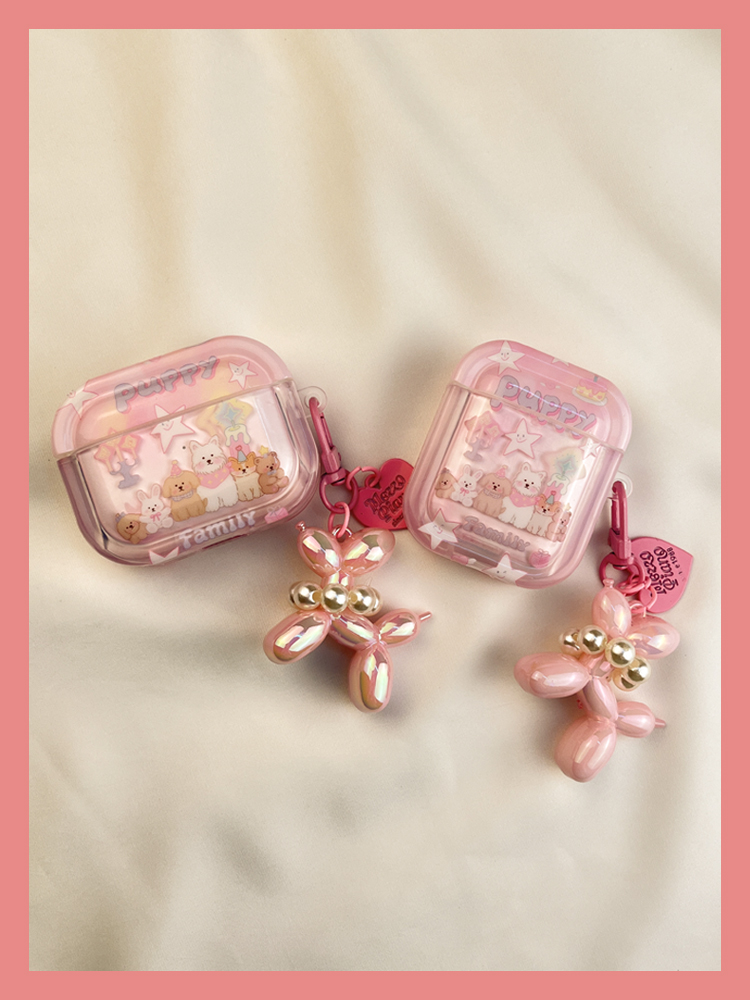 Instagram Cartoon Pink Star Puppy Schutzhülle Airpod 3 Wireless Bluetooth AIPods2 Kopfhörer Soft Case 1. 3._voghion.com