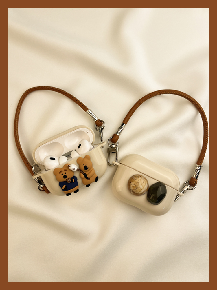 Ins 3D Ink Stone Protective Cover Airpod 3 Wireless Bluetooth AIPods2 Earphone Soft Case 1st 3rd Suitable for 4_voghion.com