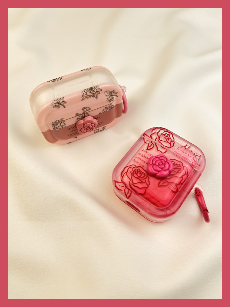 Ins Line Rose Schutzhülle Airpod3 Geeignet für Airpods Pro Kopfhörer Soft Case Zweite Drahtlose Bluetooth 1 Dritte_voghion.com