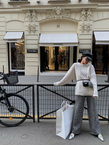 Shi Weiliang French wool circle black and white suit elegant wear