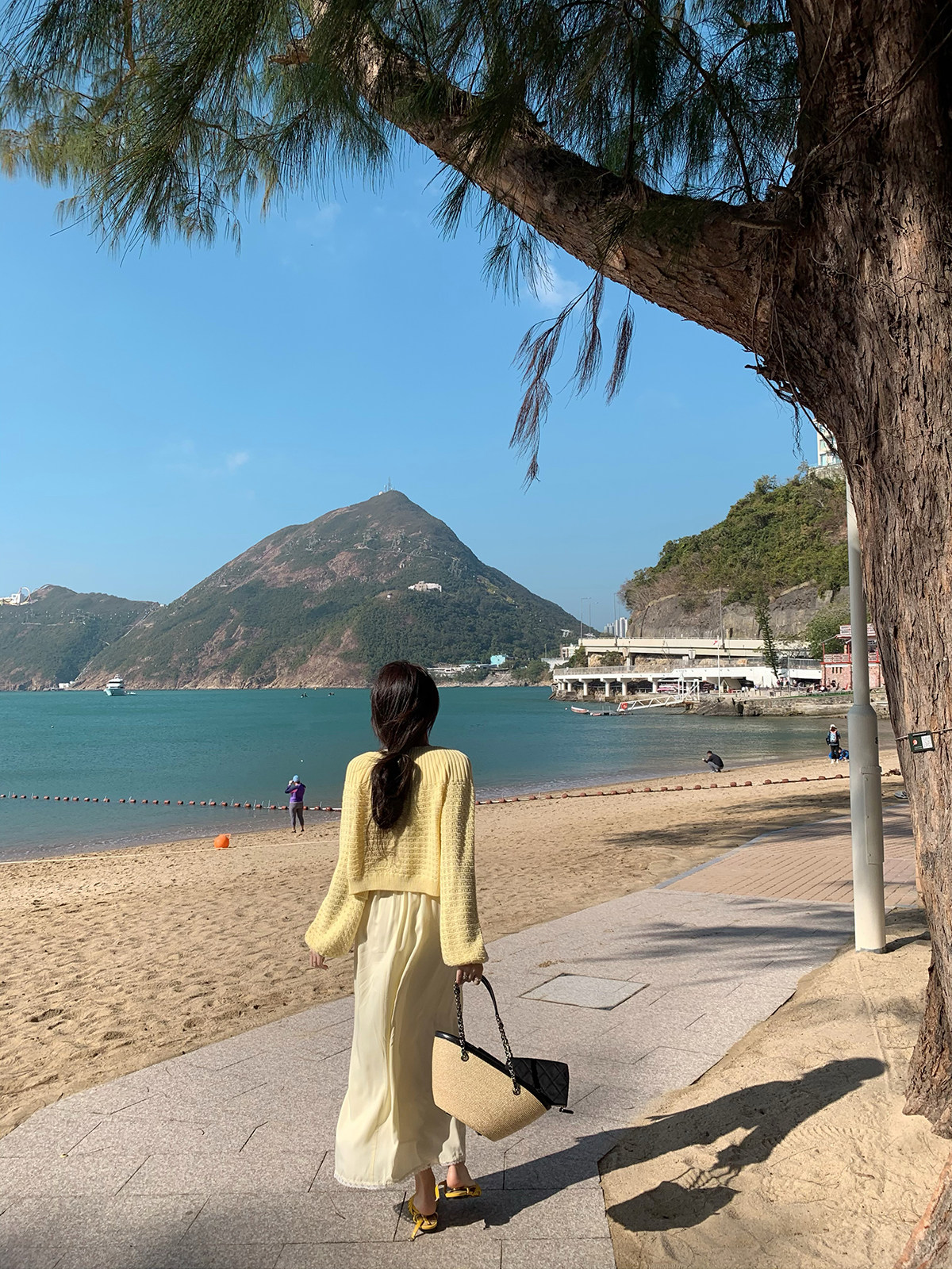 시 웨이 리앙 봄날 전복 프랑스식 낭만주의 루즈핏 느긋한 라운드 넥 벌룬 소매 홀로우 아웃 오픈 가디건 상세 이미지 50