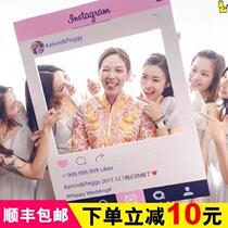 logo brand custom small hand card primary school students cheer printing hand props special shaped KT board photo frame package photo frame