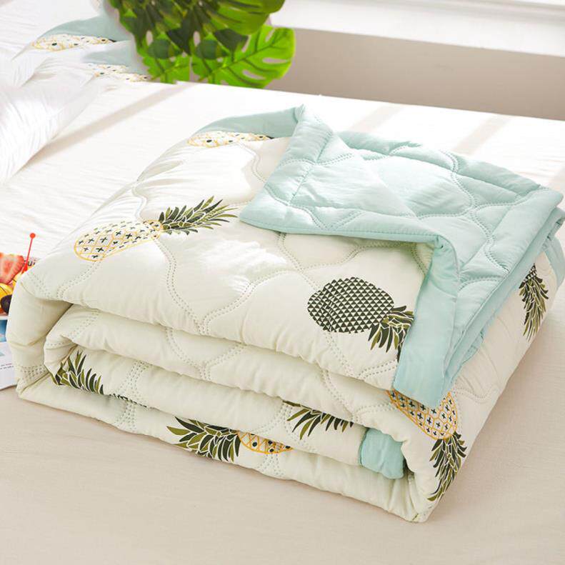  Ice Silk Air Conditioning By Summer Cool Quilt Washable Activity Cotton Silk Summer Cotton Soft Liner Spring Autumn Season Green In Spring Autumn Season Green