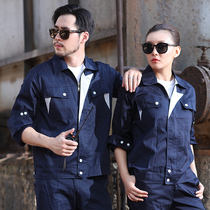 Jordbunke Jordybunke summer long-sleeved cotton workwear suit Auto repair engineering workshop factory clothes sweat absorption