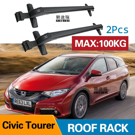 HONDA Civic Tourer Phiên bản du lịch xe hơi Hành lý ô tô Giá nóc Mái Giá đỡ xà ngang Giá đỡ xe đạp - Roof Rack