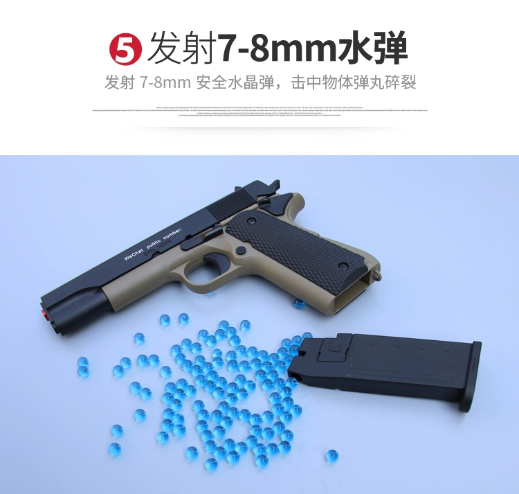 Stydy m1911 súng nước Colt hướng dẫn sử dụng súng ngắn trên nách cho những quả bom để kéo kho hàng trống treo đồ chơi để lấy - Súng đồ chơi trẻ em