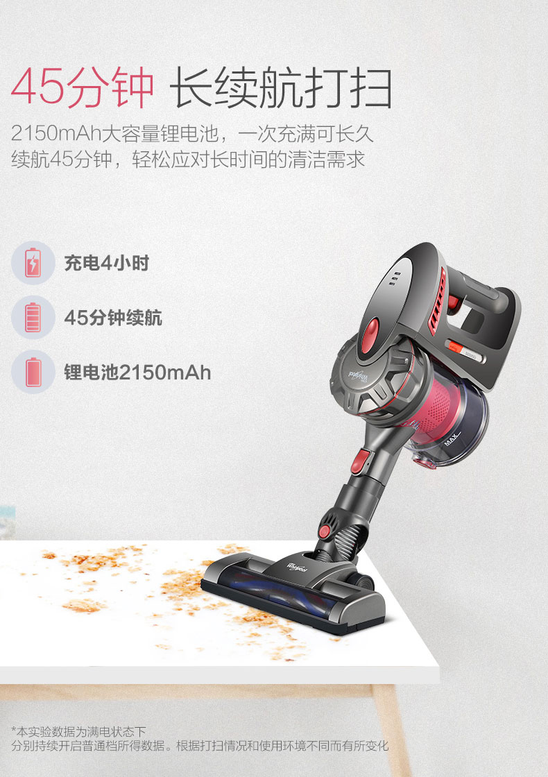 xiaomi deerma cm1300 Máy hút bụi Whirlpool sạc cực êm không dây cầm tay nhỏ khử mùi mạnh mẽ WVC-LI480Y - Máy hút bụi máy hút bụi bàn phím