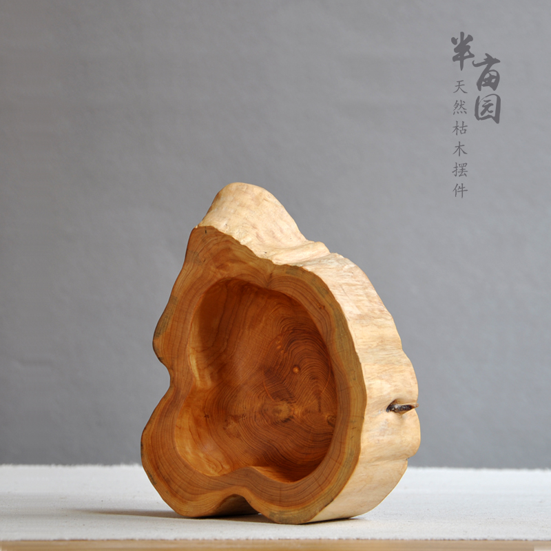Natural yellow cypress cliff tea ceremony accessories ashtray