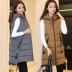 Thu đông 2018 phiên bản Hàn Quốc mới của áo vest dài cotton nữ rộng, áo khoác cotton trùm đầu ấm áp thời trang công sở nữ cao cấp Áo vest