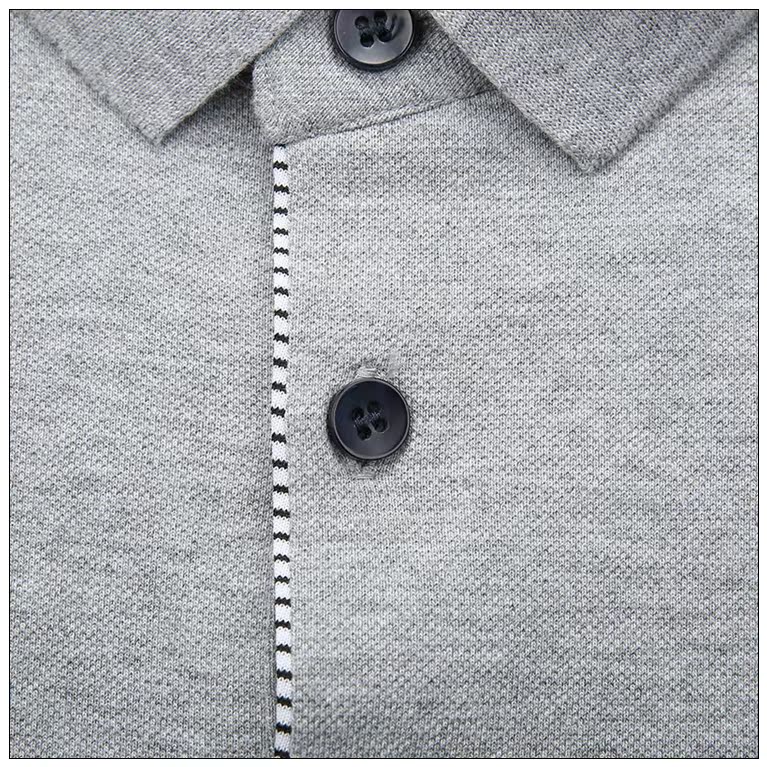 Ông bố trung niên chất béo áo sơ mi chất béo cộng với chất béo cỡ lớn áo sơ mi POLO nam chất béo cotton lỏng áo thun dài tay t shirt