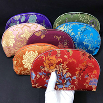 New brocade five-piece set bag silk coin purse mobile phone multi-purpose cosmetic bag craft bag