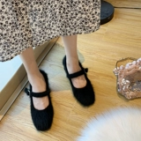 Зимняя обувь, универсальные зимние флисовые туфли на высоком каблуке, 2020 года