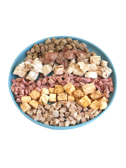 100g pet dog and cat freeze-dried snacks beef chicken quail raw bone and meat fattening hair and cheeks freeze-dried food