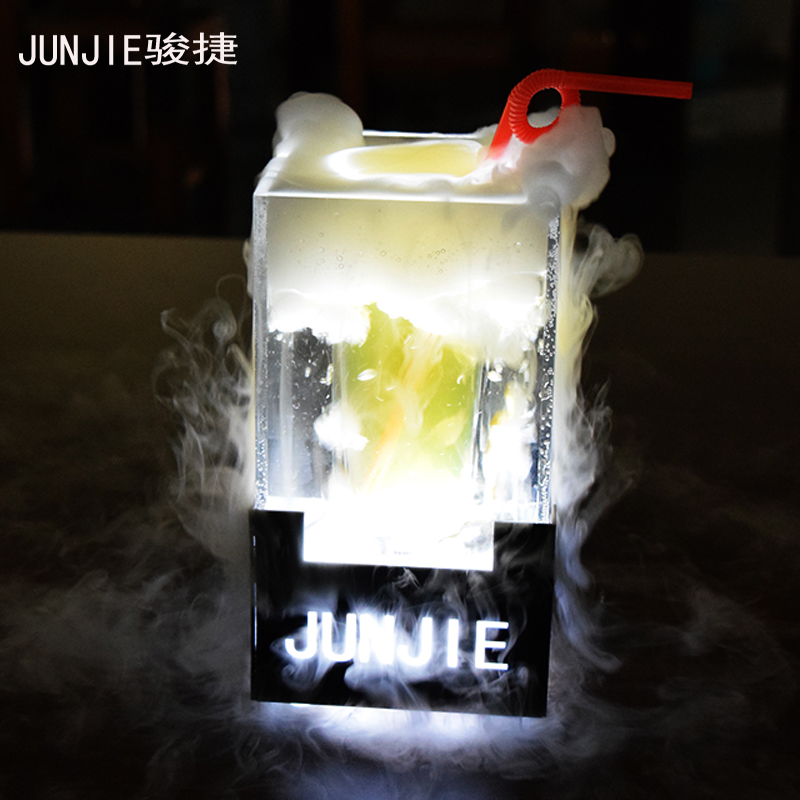Bar personality creative cocktail glass Bacardi trick-or-treater dry ice mug cup luminous acrylic box cup holder