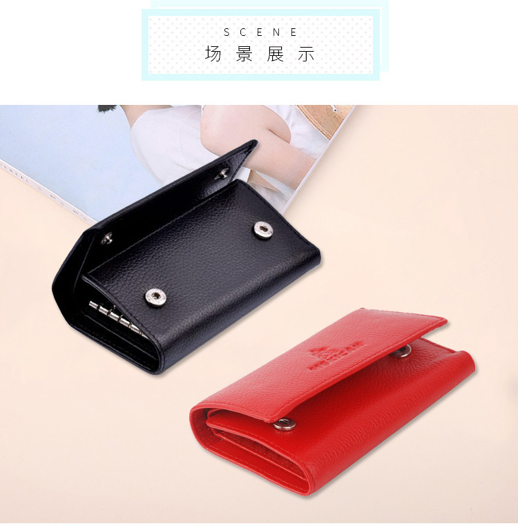 Scarecrow key bag nam da đơn giản xách tay nữ ví da Nhật Bản và Hàn Quốc đa chức năng móc chìa khóa sáng tạo thủy triều - Trường hợp chính túi đựng chìa khóa xe