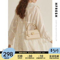 HFresh white single shoulder inclined satchel handbag 2021 small crowddesign genuine leather 100 lap girl bag summer new bag