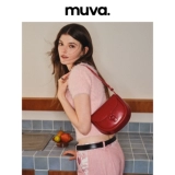 muva Ретро сумка подмышку, красная небольшая дизайнерская сумка через плечо, из натуральной кожи
