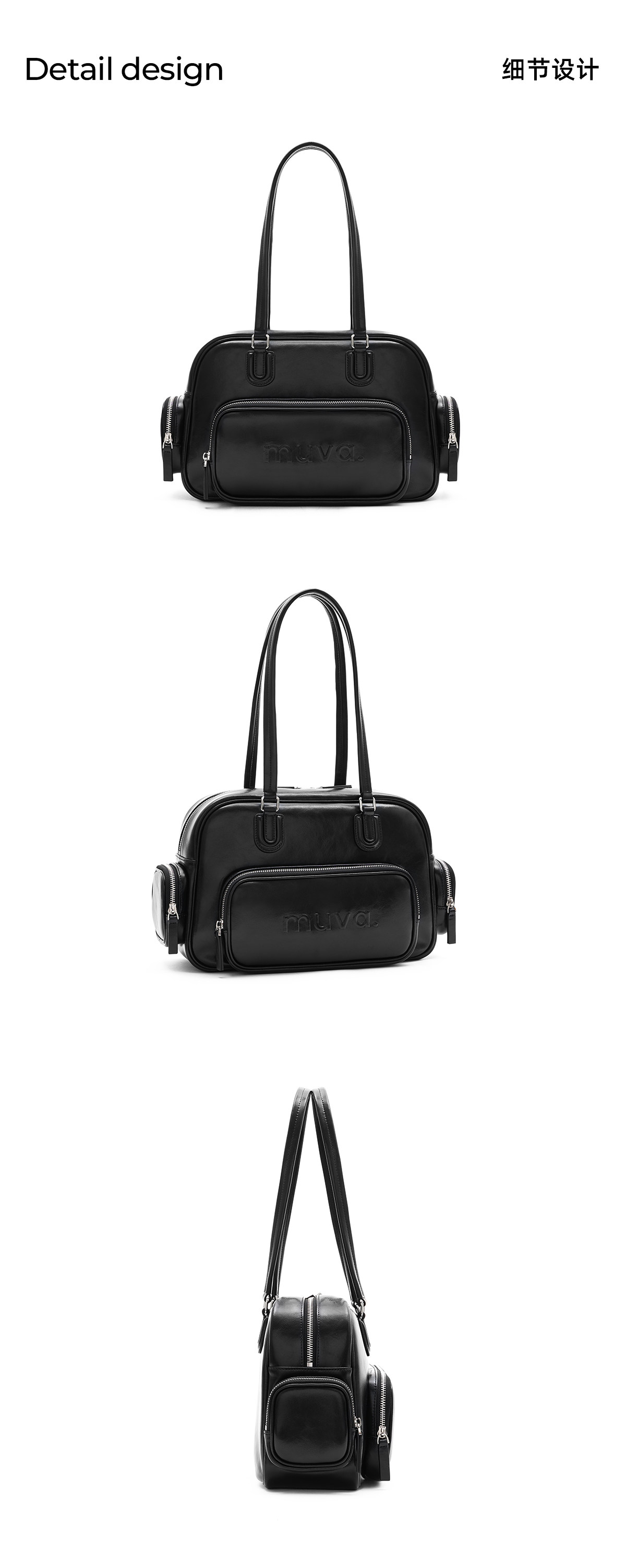 Вместительная и большая сумка на одно плечо, демисезонная сумка через плечо, из натуральной кожи muva 