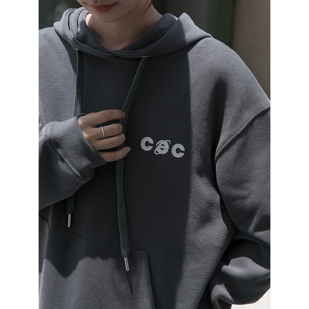 Purple super fire cec hooded sweatshirt women's spring pullover long sleeve loose 2021 new Korean version of Joker ins tide