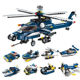 Enlightenment Building Blocks Super Set Transformation Model Children's Police Car 8-Piece Assembly Educational Brain-Teasing Airplane Toy for Boys Aged 6