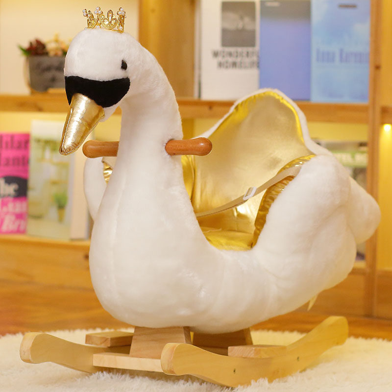 Bluefish children's toy rocking horse Trojan baby rocking chair boy and girl birthday gift baby rocking solid wood car