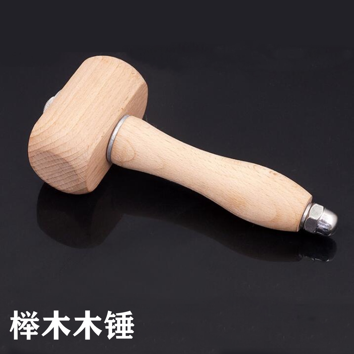 Lide wooden handle leather carving hammer diamond chopping hammer beech hammer hammering hammer carving hammer method chopping hammer knocking bone hammer high-quality solid wood