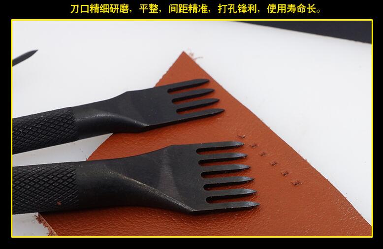 Công cụ da DIY kim cương đen da nghiêng 斩 bộ đồ da nghệ thuật khâu tay - Công cụ & vật liệu may DIY dụng cụ đan len