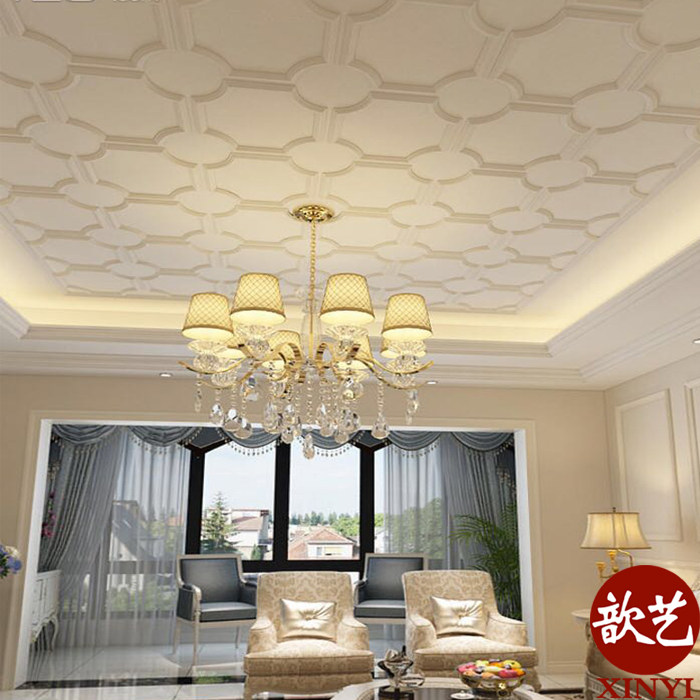 Plaster line suspended ceiling wire Living room dining room Villa Aisle Smallpox Line Gypsum Suspended Ceiling Parquet Profiled