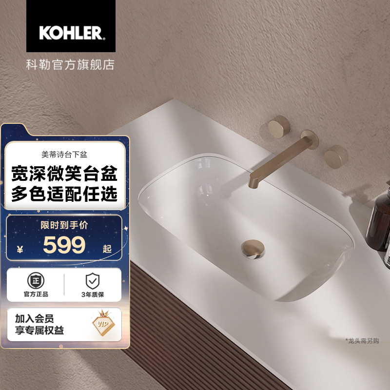 Kohler Metyss Smile Countertop Basin Undermount Washbasin Ceramic Basin