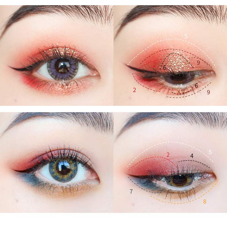 Xixi mỹ phẩm trang điểm set son môi bóng mắt mascara full set của nữ sinh mới bắt đầu làm đẹp kết hợp trang điểm mắt - Bộ trang điểm son môi 3ce