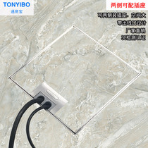 Pure flat plug 150 stainless steel hidden marble floor socket Power network phone mosaic ground plug