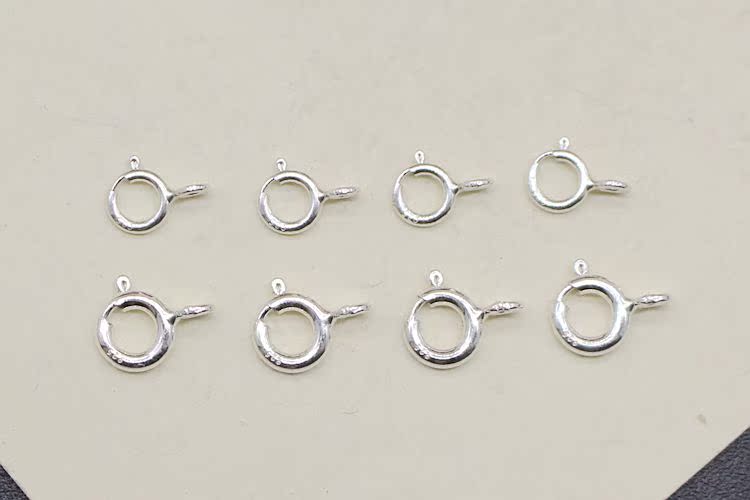 Phụ kiện trang sức DIY S925 Vòng tay bạc sterling Khóa mùa xuân Khóa đeo vòng cổ Vòng đeo tay Khóa bạc Phụ kiện bạc - Vòng chân lắc chân bạch kim