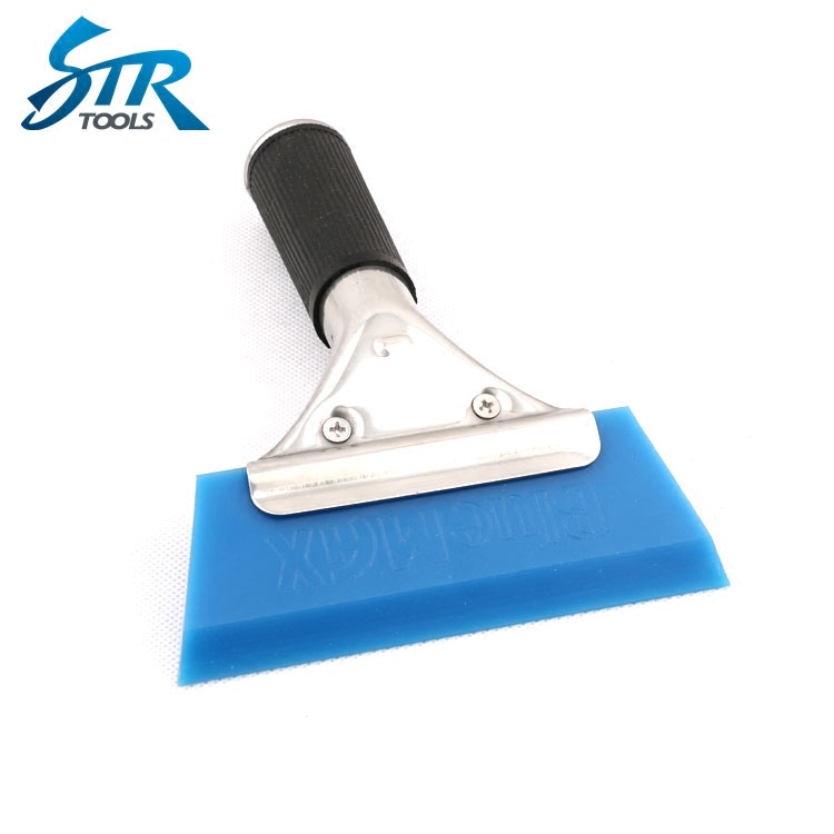 Imported beef tendon scraper car film tool glass squeeze water special hard glue scraper short handle stainless steel