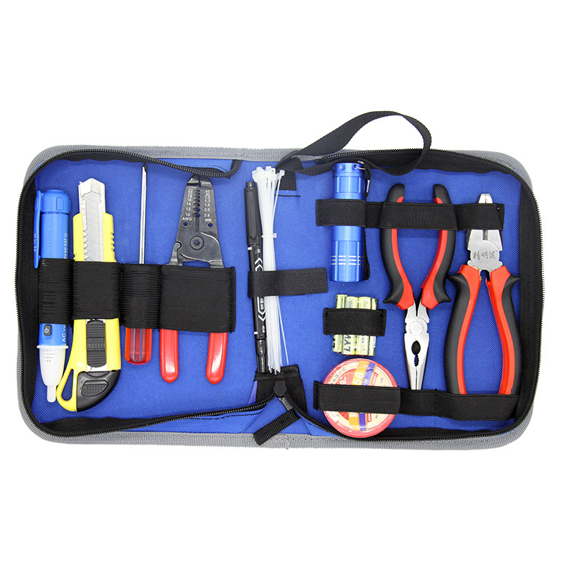 Refined mouse NF-1207 wire stripping pliers, vise, pointed-nose pliers, utility knife, electric pen tool set, net route set