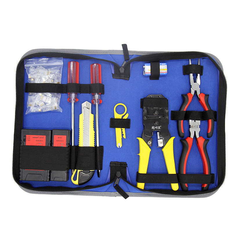 Smart mouse NF-1304 rj45 crystal head network cable crimping pliers Wire measuring instrument set Network tools set Network management tools