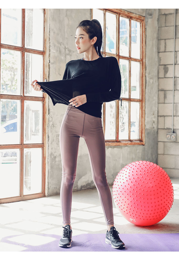 Quần thun lưng cao bó sát bó sát cơ thể nữ định hình hông giảm béo nhanh khô thể dục chín điểm quần chạy ngoài trời dụng cụ yoga