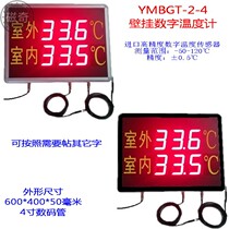 YMBGT-2-4 double-channel large-screen wall-mounted temperature kanban board replaceable word Factory warehouse Aquaculture aquatic chemical industry