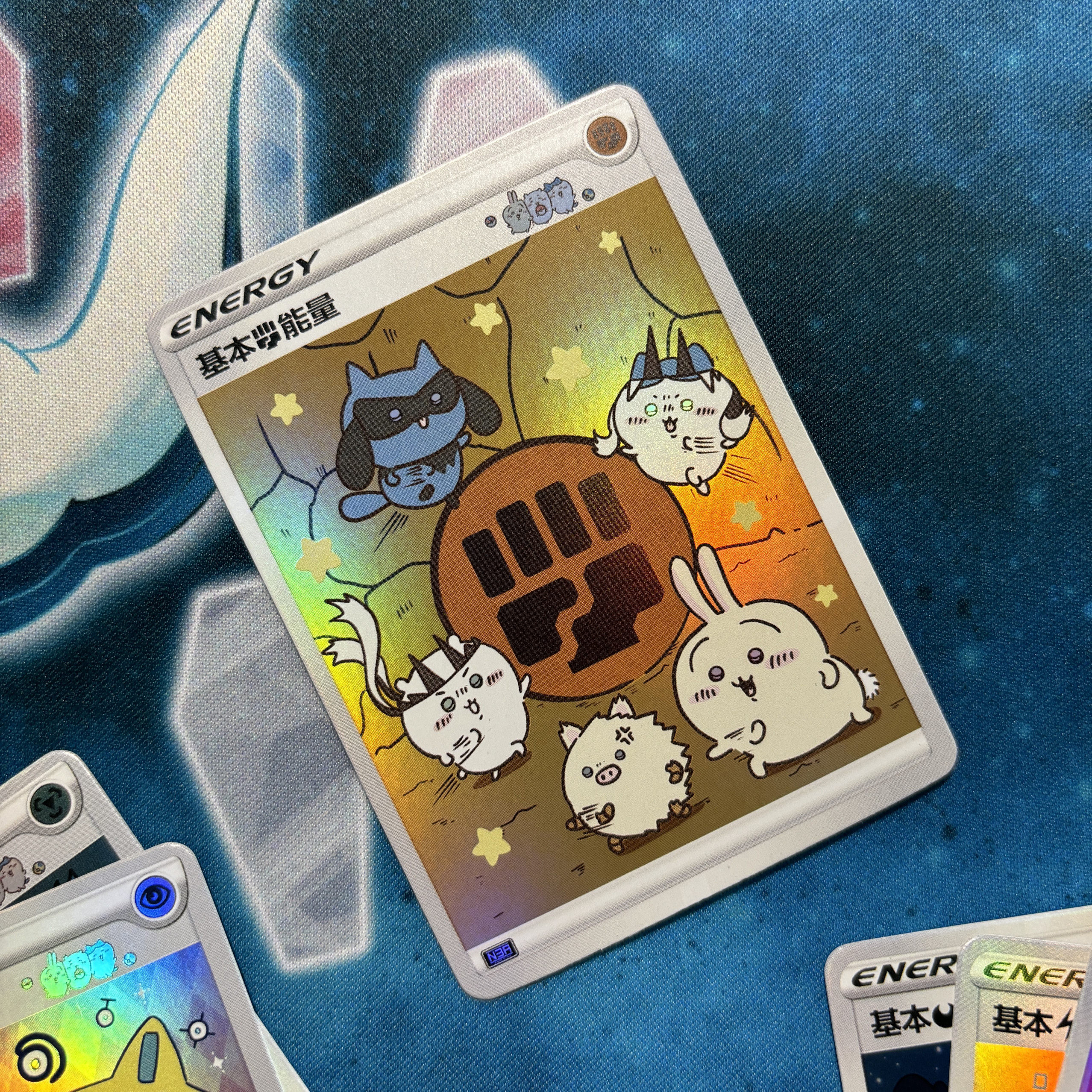 Настольная игра 关注领券【chiikawa】宝可梦ptcg代牌同人能量 N3A