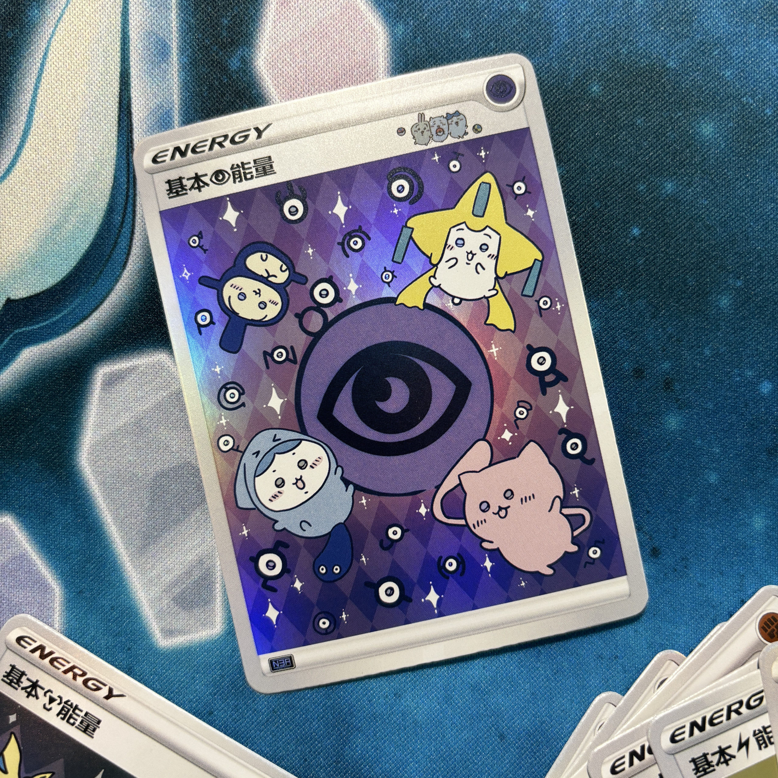 Настольная игра 关注领券【chiikawa】宝可梦ptcg代牌同人能量 N3A