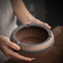 Suying creative ashtray retro Chinese style personalized ceramic ashtray home living room office large stoneware