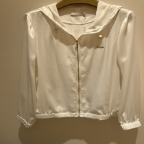 JESSIE counter 2023 autumn long-sleeved hooded mulberry silk top JMFFA003-2299