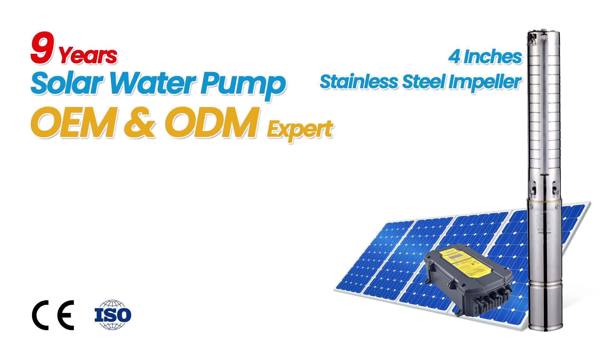Ac Dc 3hp 2200w Ss Impeller Submersible Solar Water Pump System Solar