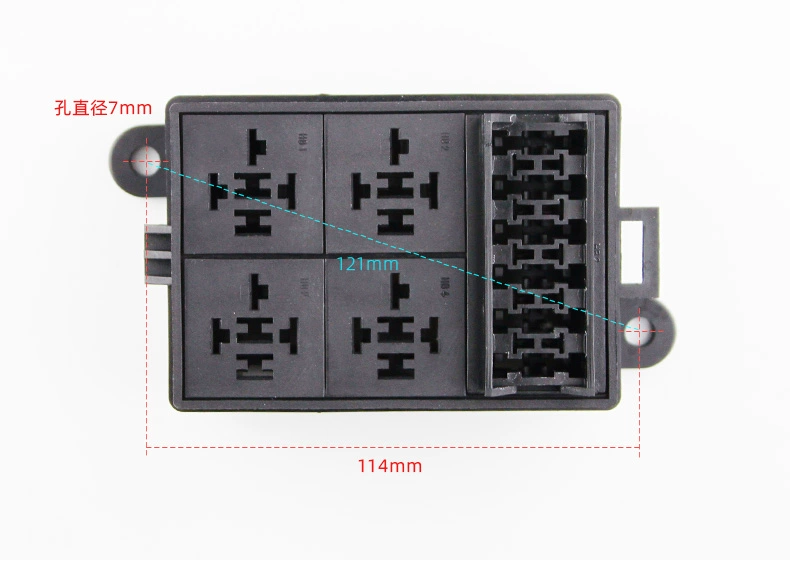 thay cầu chì Tổ hợp cầu chì rơ le ô tô đa chiều Raylite có thể được tháo rời tự do và lắp ráp hộp mạch dây đai lắp ráp có nắp đậy cầu chì 20a cầu chì ống