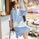 Váy ngủ của phụ nữ mùa hè mỏng phần cotton tinh khiết dễ thương ngắn tay dịch vụ tại nhà cotton lỏng lẻo phụ nữ mang thai đồ ngủ phụ nữ mùa hè - Đêm đầm