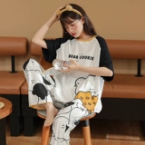 Милый корейский комплект для отдыха, популярно в интернете, короткий рукав