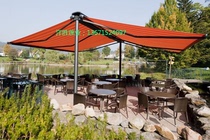 Outdoor dining table awning Aluminum alloy awning slope awning parasol awning telescopic shed tent